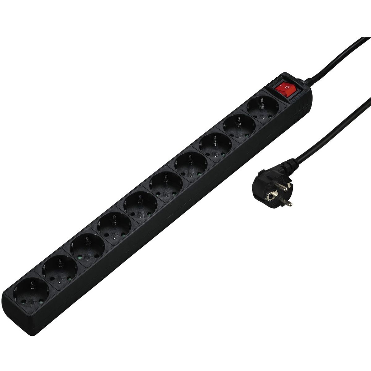 Hama Power Strip 10-OUTLET 2-POL Switch And Child Safety 3m