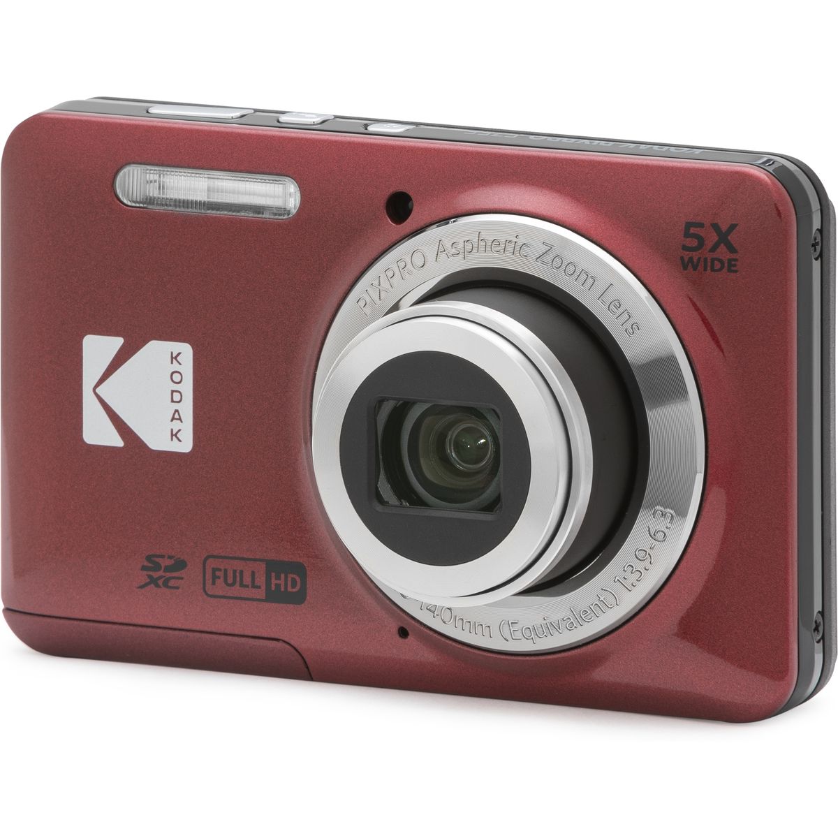 Kodak FZ55 5X Zoom CMOS FHD Li-ion Red